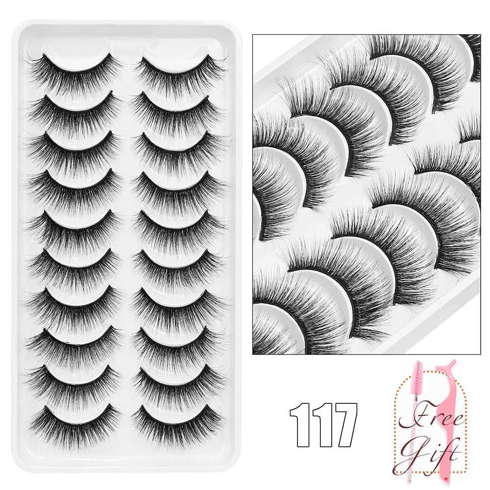 5/10 pairs of 3D mink eyelashes natural eyelashes dramatic false eyelashes artificial eyelashes wholesale false eyelash extensions maquiagemW241024