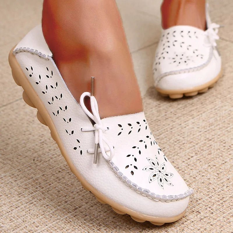 Womens Shoes Leather Ballet Apartment Zapatos Mujeres 2024 Trend Shoes Womens Shoes Casual Apartment Breathable Summer Shoes 241024