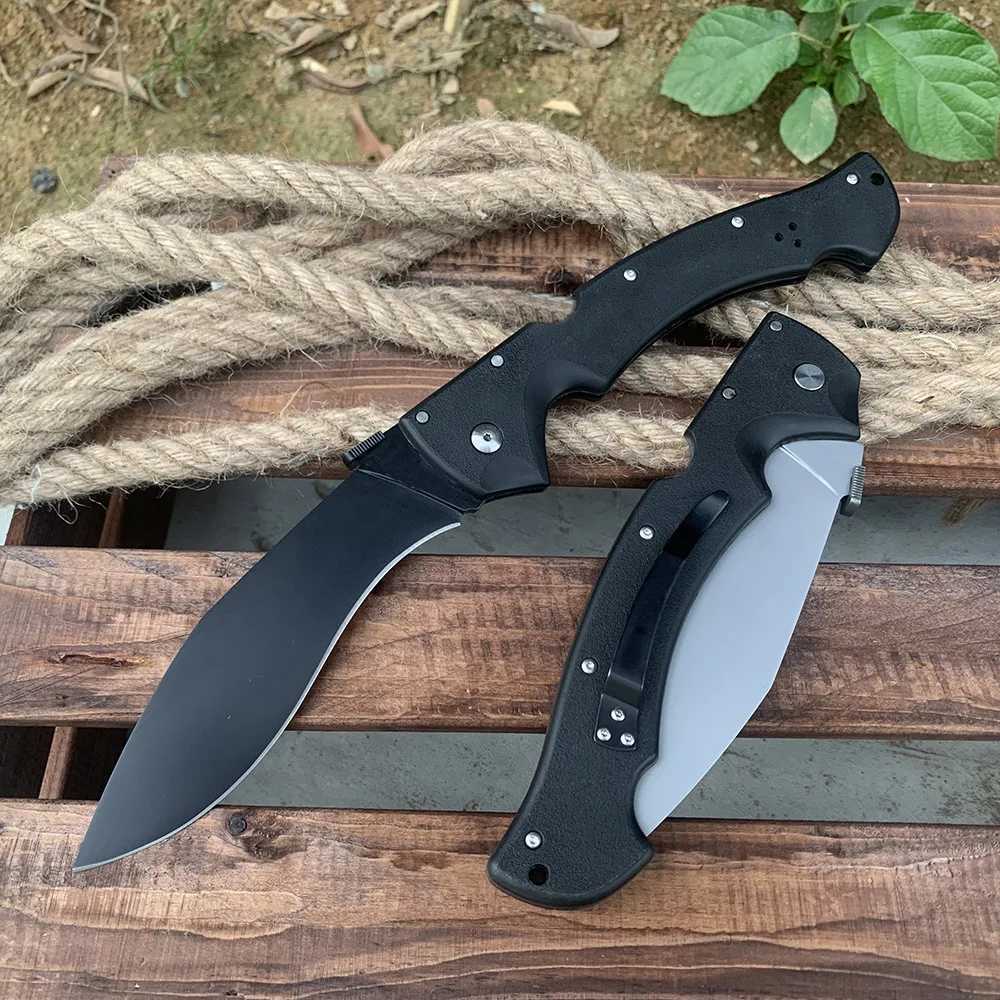 Large 14.1-inch cold military hunting knife AUS-10A steel professional survival combat outdoor folding knife self-defense EDC tool X241024