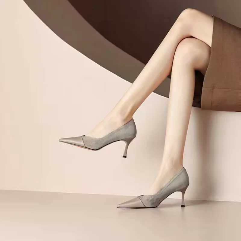 High Quality Fi Pointed Toe High Heels Slip Commuter Womens Shoes Classic Black Dress Shoes Comfortable Shallow Womens Pump T241024