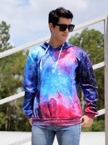 Hoodie for Mens Womens Men Women Novelty Hoodies 3D Printed Hooded Sweatshirt Cool Pullover Hoody with Kangaroo Pocket Graphic Fashionable and Warm