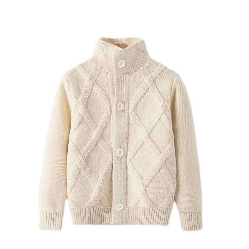 New Baby Boys Sweater Autumn Preschool Boys Knitted Long Sleeve Cotton Open Knitted Woolen Sweater Childrens Sweater Coat Fashion Childrens Clothing 2