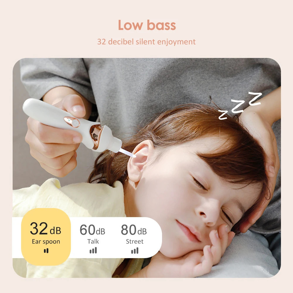 Luminous Electric Success Ear Spoon Rechargeable Ear Pick LED Light Visual Ear Cleaner Wax Removal Tool for Children Adults 241024