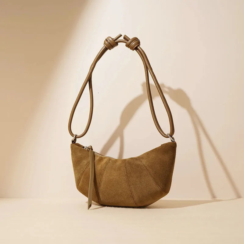 Womens Dumpling Bag Niche Underarm Shoulder Messenger Maillard Croissant 241021