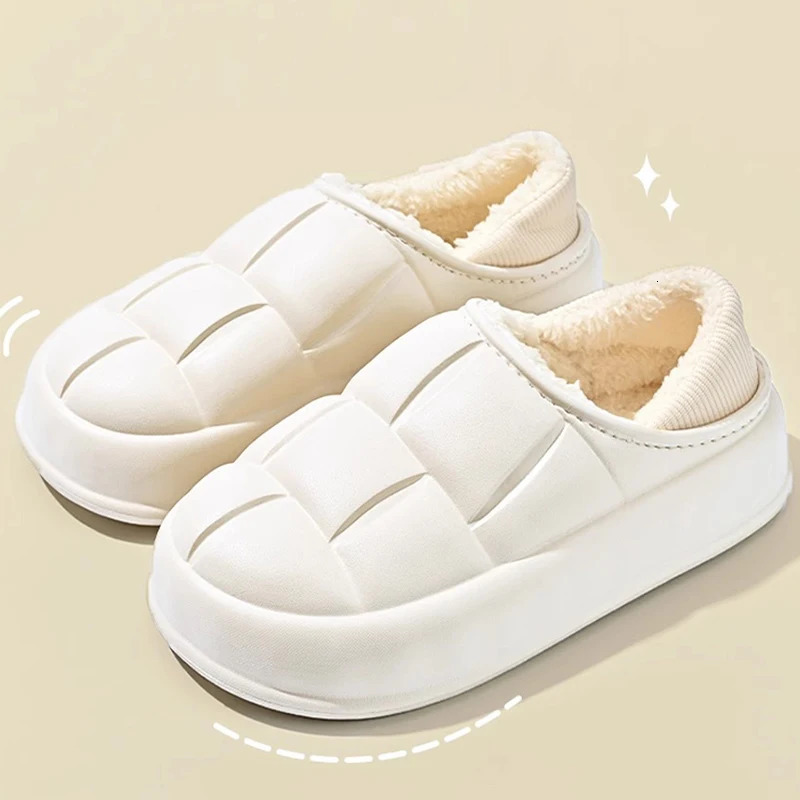 Autumn and winter waterproof cotton slippers womens bags and household slippers indoor confinement shoes and couple shoes 241024