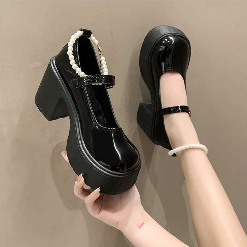 High Quality New Spring Fiable Thick Platform High Heels Womens Autumn Winter Mary Jane Fi Comfortable Sports Shoes Lolita Shoes T241024