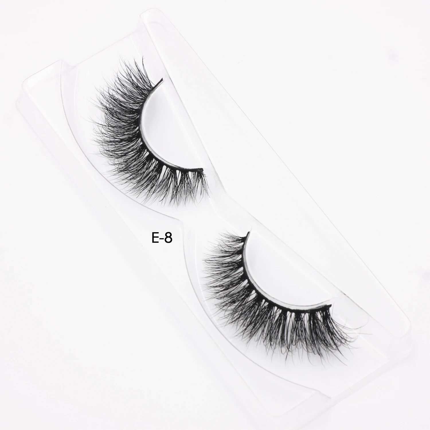 Natural long 3D mink eyelashes short eyelashes 3D mink eyelashes cruel waterless mink false eyelashes handmade eyelashes makeup eyelashesW241024