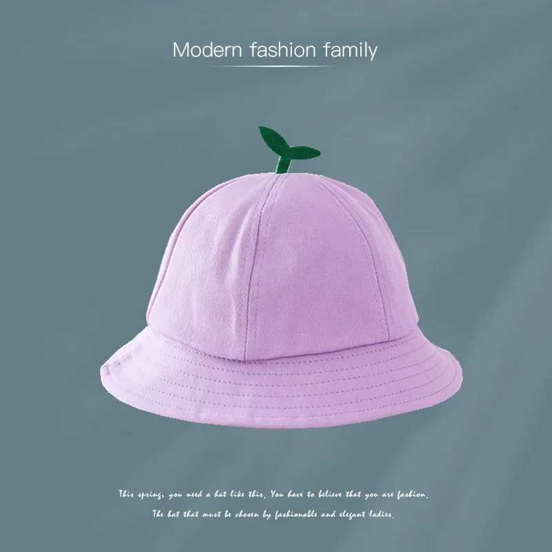 Sprout Hat Grass Children Bucket Hat New Children Hat Sunscreen Sun Hat 2023 Summer Baby Fisherman HatX241025