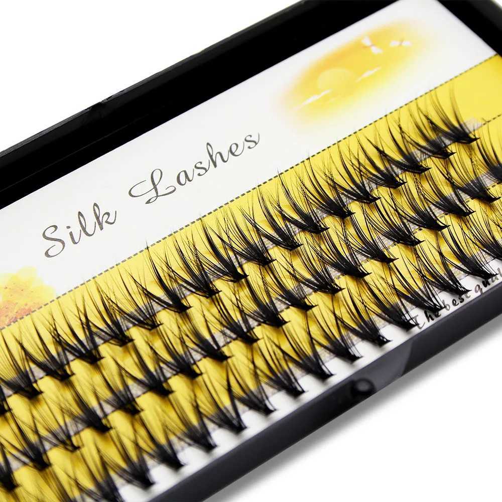 Brown Black 60 Drain Sable Individual Cluster Eyelash Extension Natural DD Silk Eyelash Soft Cilos 3D Roll CiliasW241024