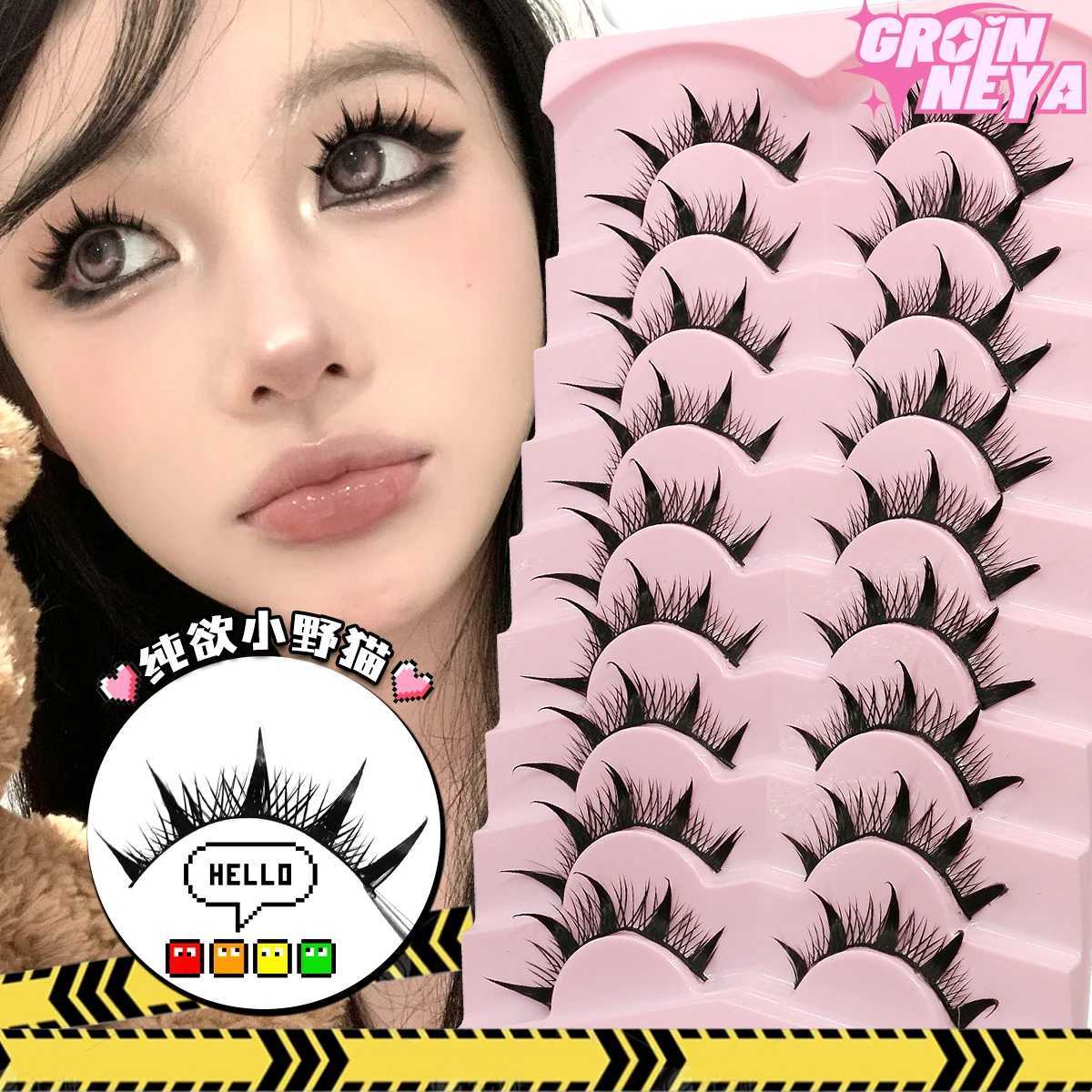 Manga Eyelash New Natural Manga Eyelash Soft Eyelash Thick False Eyelash Makeup Eyelash Wispy Manga Soft Eyelash Extension HotW241024