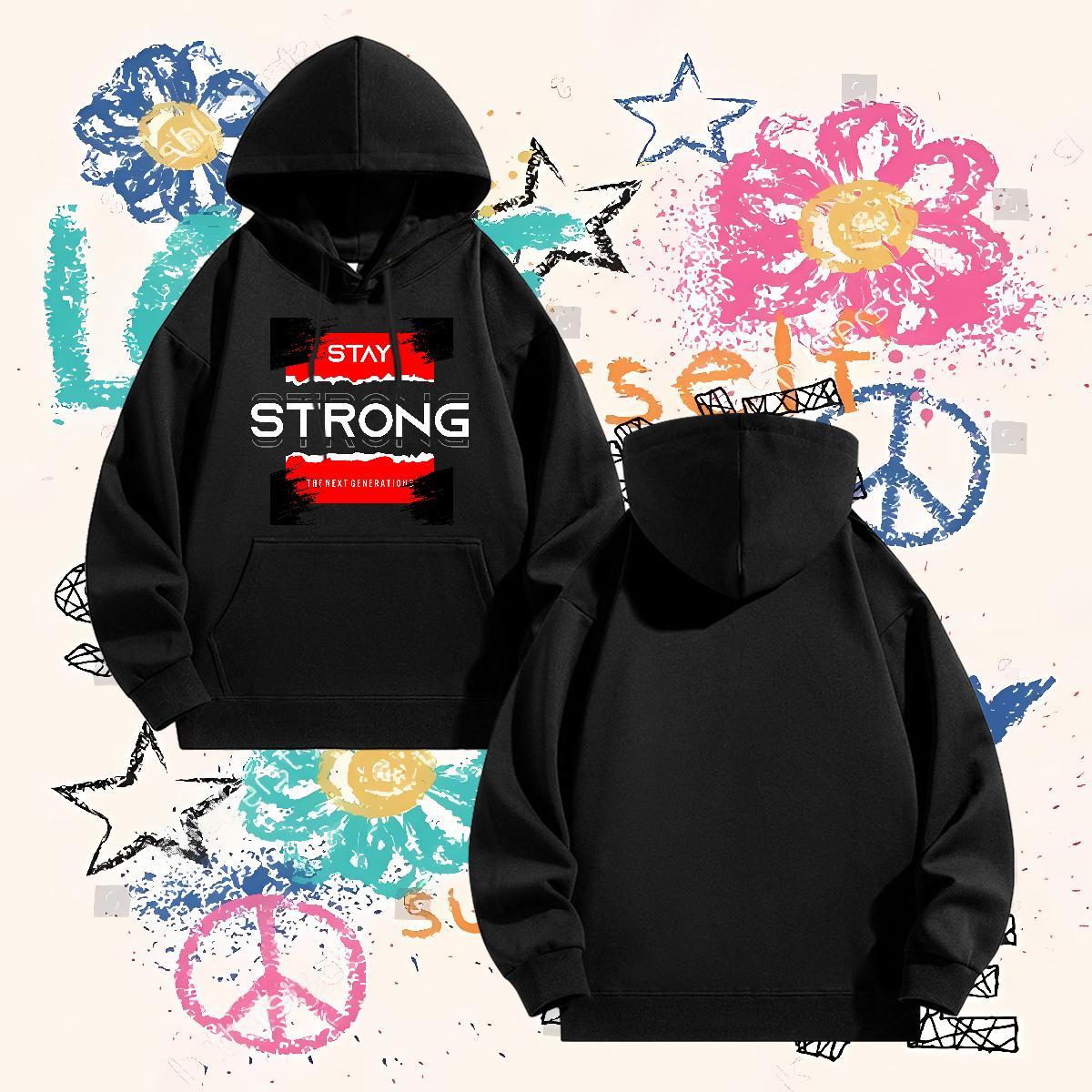 Customized Hoodie Men Breathable Hooded Collar Free Shipping Men Clothes Hoodie Cartoon Printing S-3XL Tops Hoodie Hip Hop Street Thick Fleece