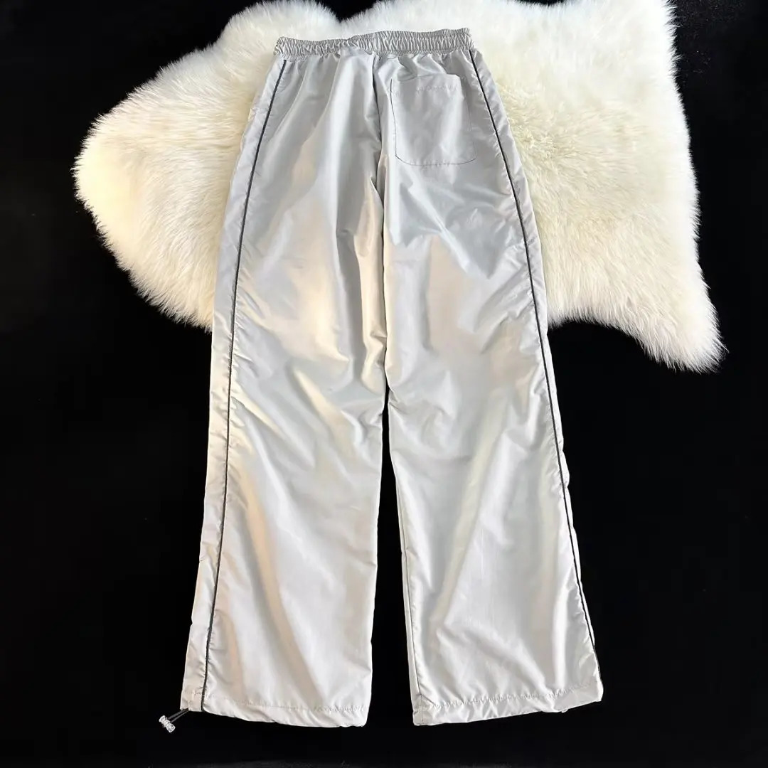 American Oversized Mens Casual Track Baggy Cargo Pants Wide Leg Streetwear Sweatpants Techwear Korean Y2K Clothes Men 241025