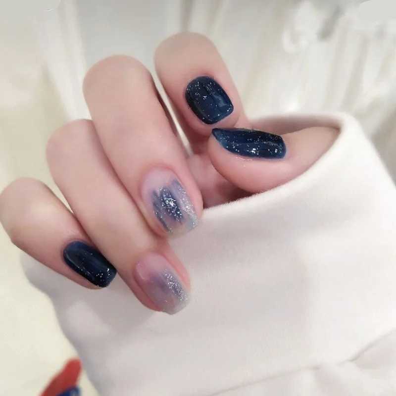 Newest Nude Color False Nails Art for Japanese And Korean Girl Fingernail Makeup 24pcs Fake False Nail Short Round False NailsXJ241025