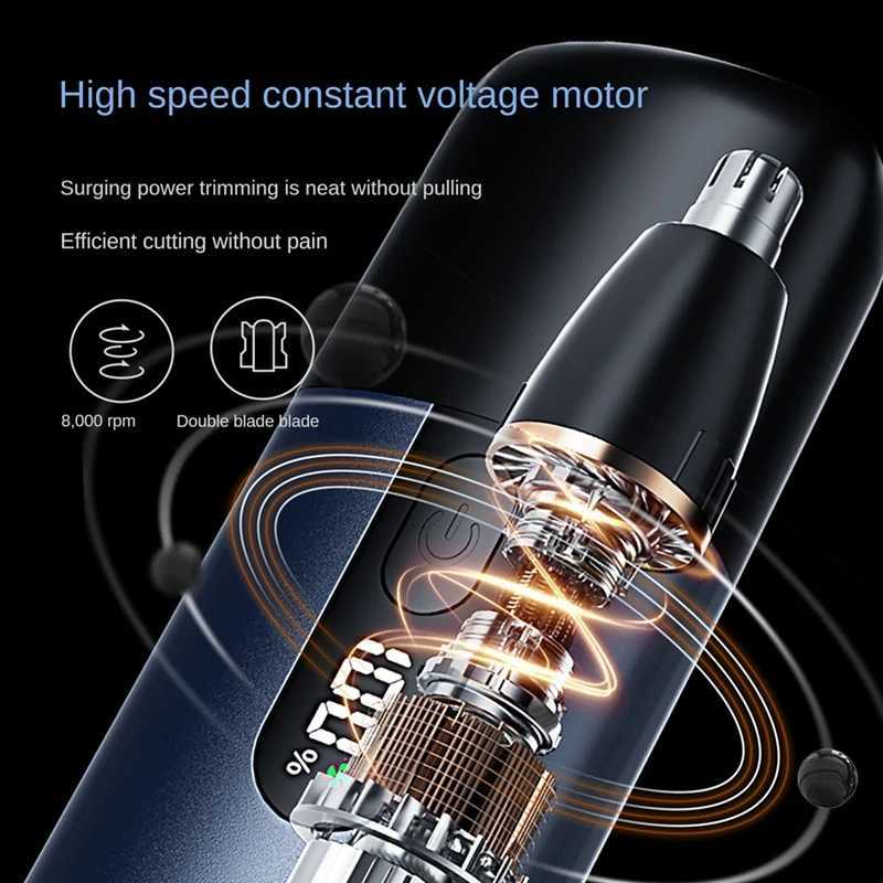 Nose Hair Trimmer For Both Men And Women With LCD Display Dual Edge Blade USB Rechargeable Trimmer Nose ClippersXJ241024