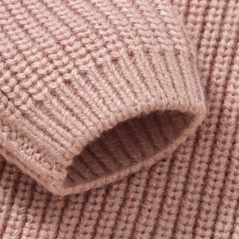 Suefenskry Newborn Womens Sweater Casual Flower Embroidery Warm Knitted Long Sleeve Baby Autumn Winter Knitted Top W241025