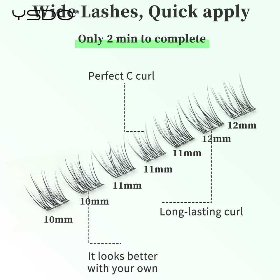 YSDO 10/14 natural eyelash extension prefabricated volume fan personal eyelashes mink false eyelashes cluster eyelash makeup CiliaW241024
