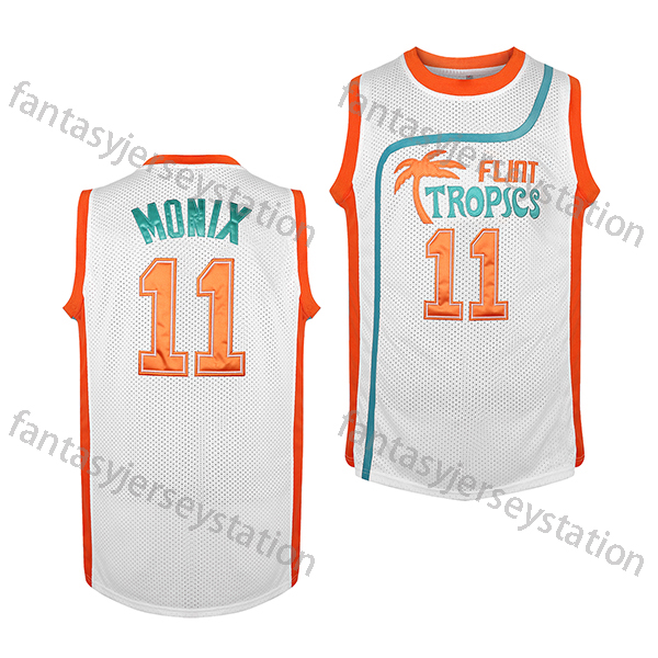 FLINT TROPICS #33 Embroidery Design Men's Basketball Jersey, Retro Breathable Round-neck Sleeveless Sports Training Uniform, Summer Party And Str