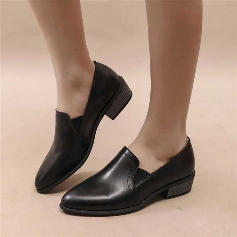 High Quality Pointed Toe Shoes for Women Slip Ladies Pumps Low Heel Shoes Spring Autumn Shallow Breathable Solid Color Adhesive Flawless Cream T241024