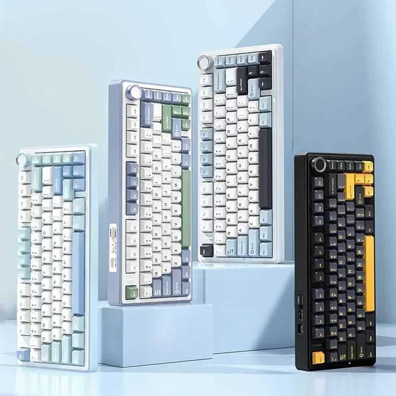 AULA F75 Customized mechanical keyboard Gasket structure Full key hot swappable Wireless the third mock examination Bluetooth S2410251