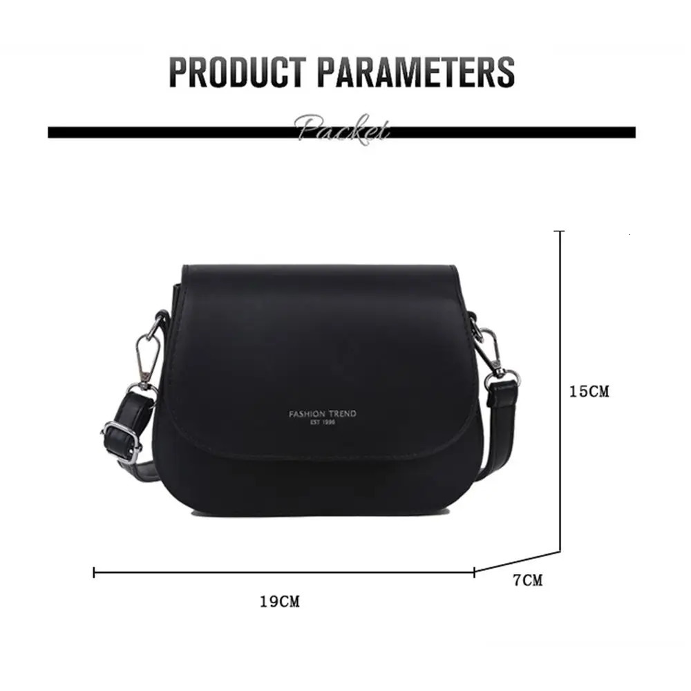Trendy Saddle Shoulder Bag Women PU Leather Crossbody Simple Solid Color Flap Messenger Fashion Handbags Pouch 241017