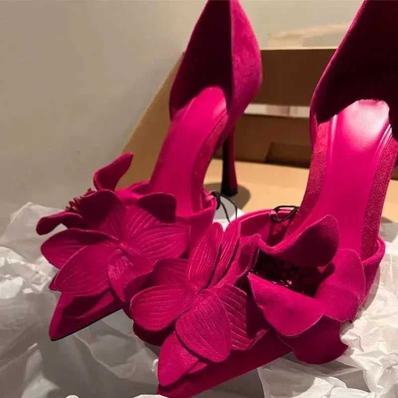 High Quality Womens floral high heels sexy sandals summer designer new style pairs of shoes dress pump wedding high-heeled shoes walking Zapatos T2410