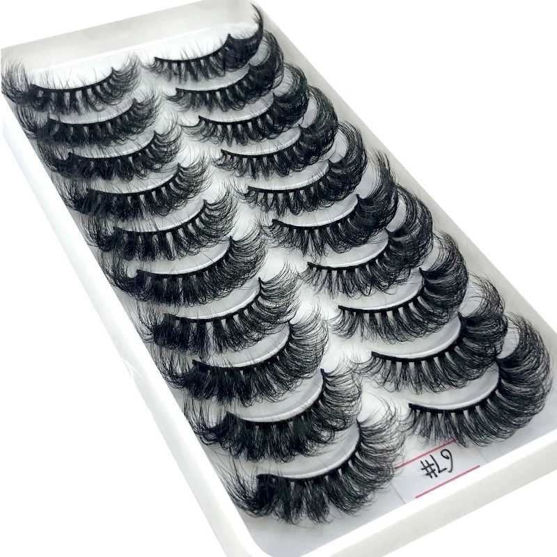 New 8/10 pairs of 100% real mink eyelashes 3D natural false eyelashes 3D mink soft eyelashes extension makeup kit CiliosW241024