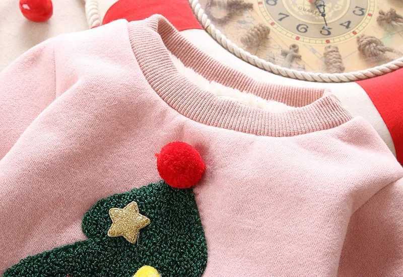 Exactly FZWinter baby girl Christmas costume childrens sweater baby girl winter warm thick sweater baby girl Christmas top sweater W241025