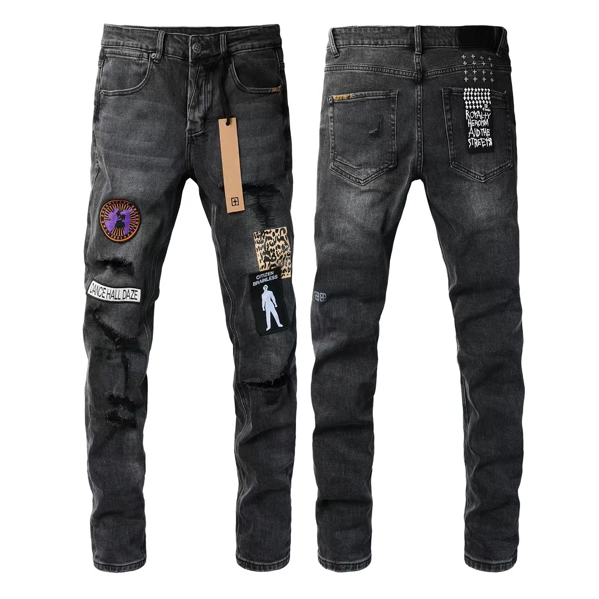 designer Ksubi jeans designer jeans Loose high waist Ripped High Street Jeans Retro Paint Spot Patch Hole Denim Streetwear silm Feet Micro Elastic Ksubis jeans pants
