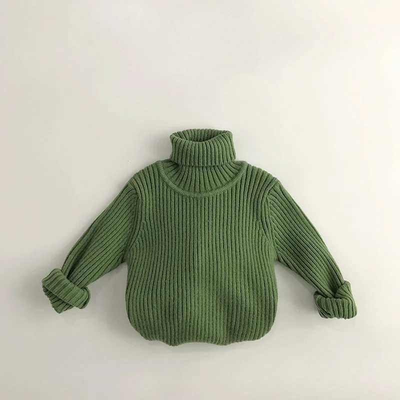 Milancel childrens sweaters Turtleneck boys Pulleys retro girls Knitwear warm base sweaters W241025