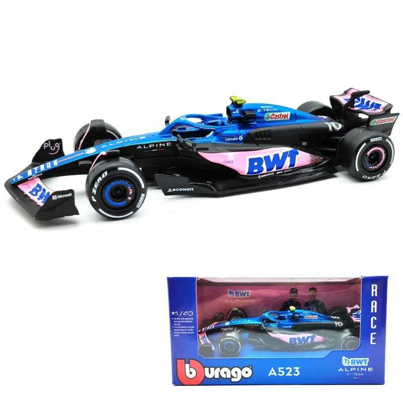 1 43 Bburago Alpine F1 Team A523 BWT Pink Version #10 #31 Model Car Toys Diecast Formula Racing Alloy Luxury Vehicle Kids Gifts X241209