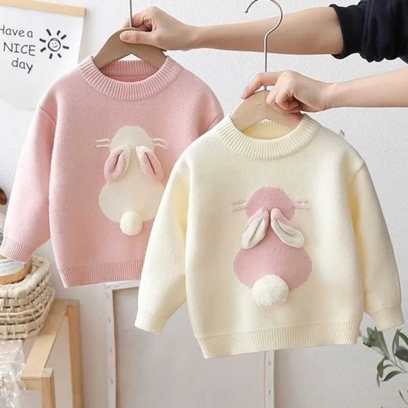 Girls sportswear autumn and winter childrens knitted sportswear baby 7-year-old clothing childrens sportswear W241025