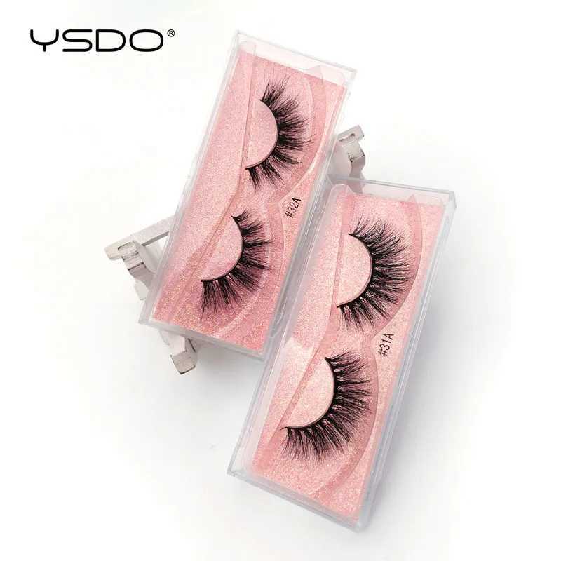 YSDO 1 pair of 3D mink eyelashes fluffy dramatic eyelash makeup Wispy mink eyelashes natural long holiday eyelashes thick false eyelashesW241024