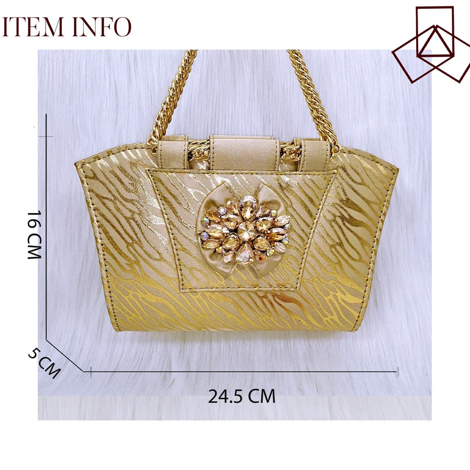 African golden fashion point boots daily wearable or party womens 3D clutch bag 241024