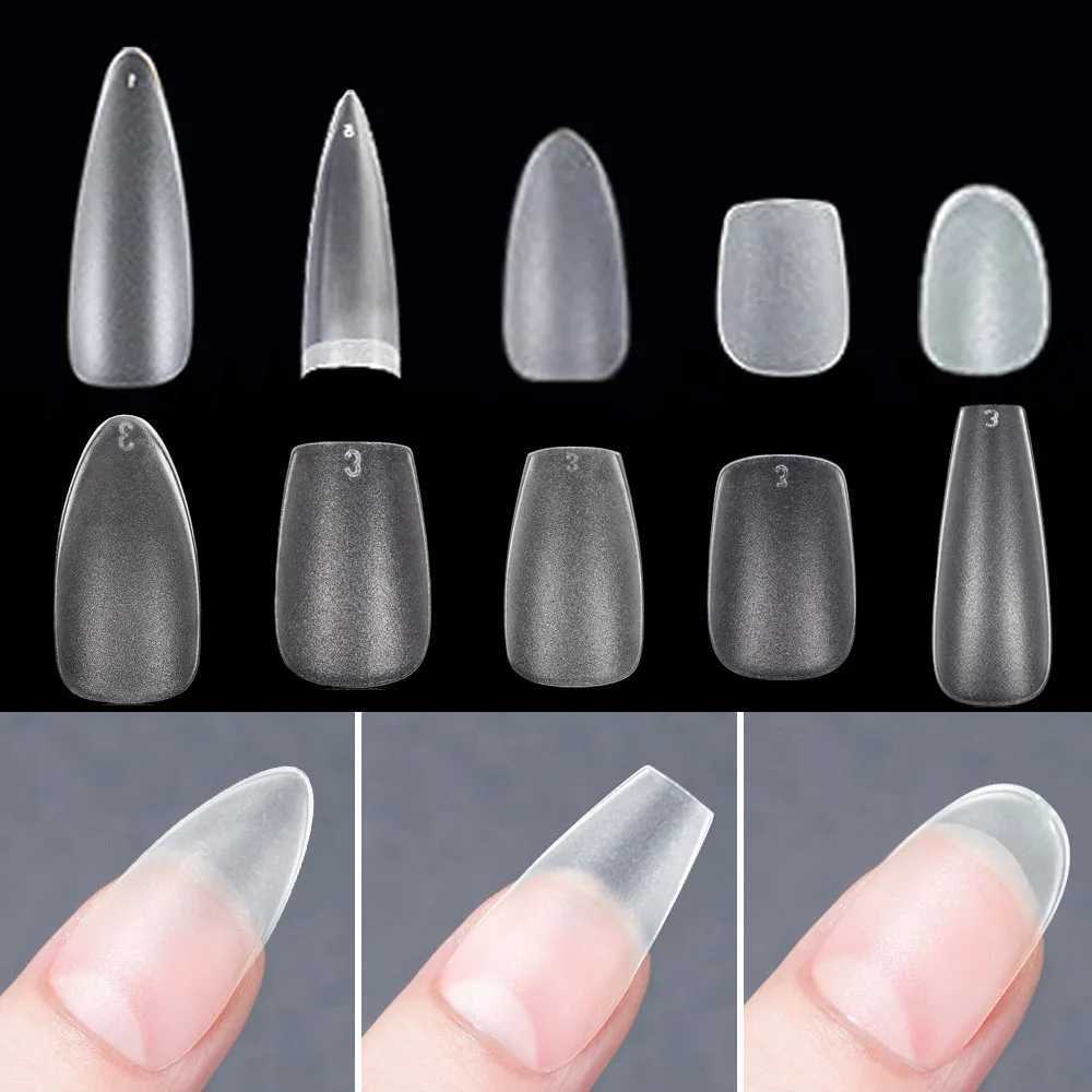 120pcs Matte fake nails Coverage transparent False Nails Tips FrenchXJ241025