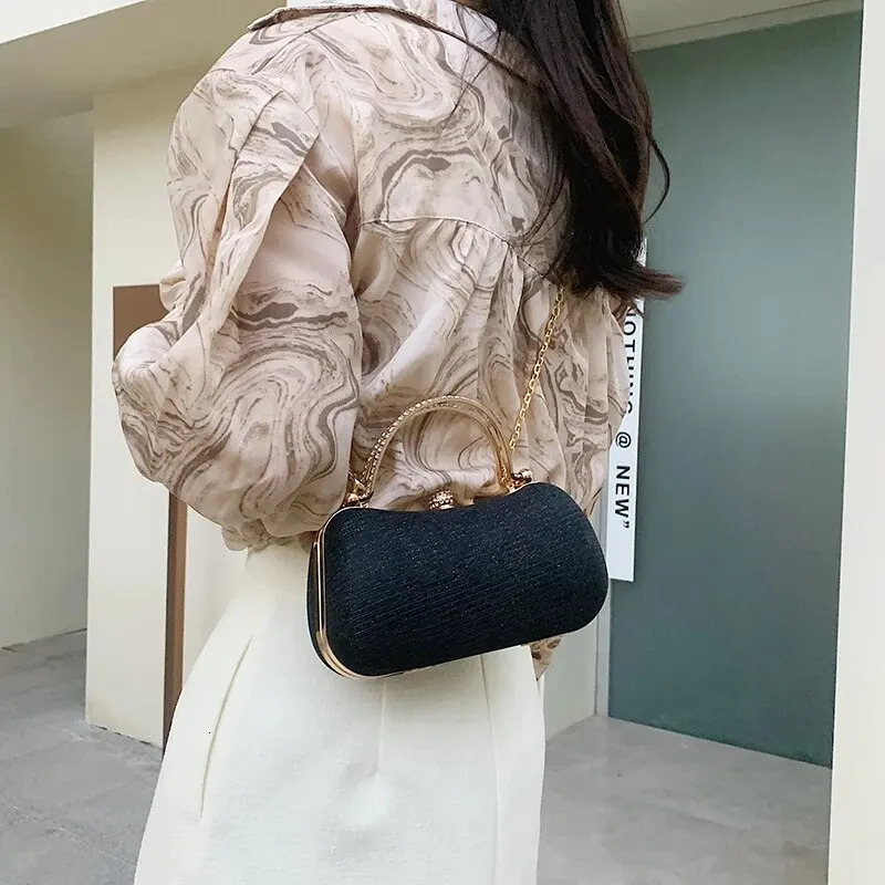 AMAIQI Dinner Bag Shiny Fashion Handheld One Shoulder Chain Womens 241017