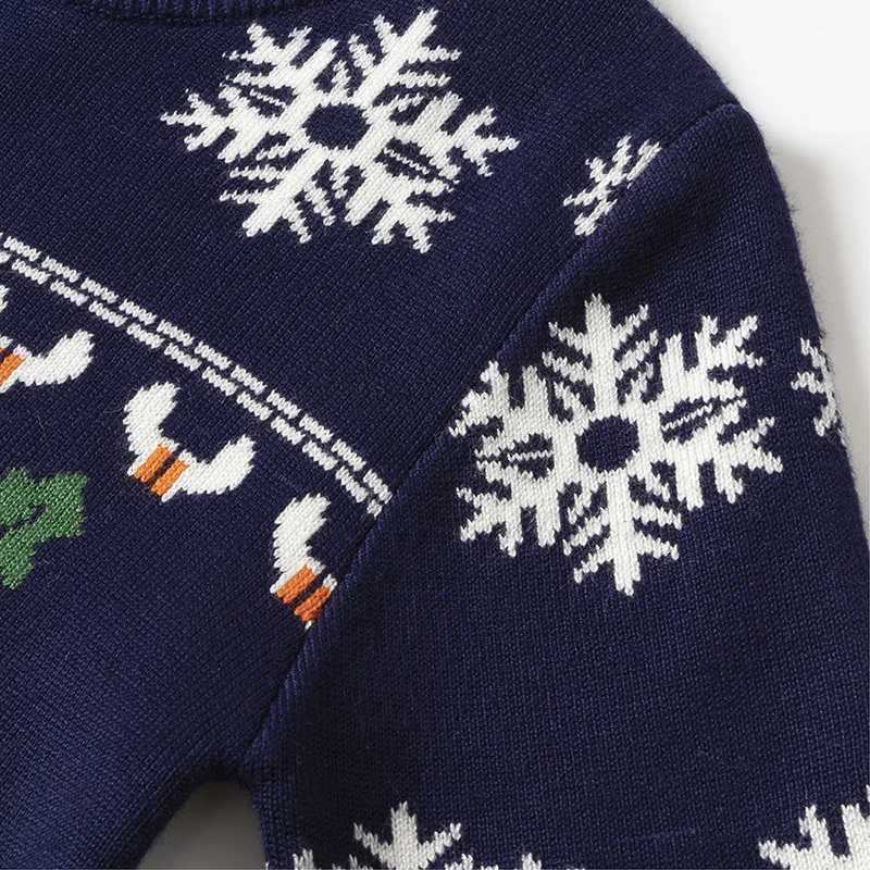 2024 Christmas Sweater Autumn Winter Childrens Warm Pull Baby Cartoon Knitted Sweater Childrens Clothing Boys and Girls Christmas Parachute W241025