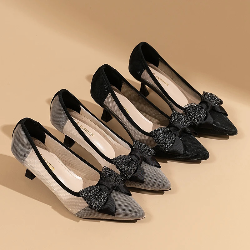 2024 summer mesh breathable fashionable casual shoes keep feet cool and comfortable Zapatos Mujer high heels 241024