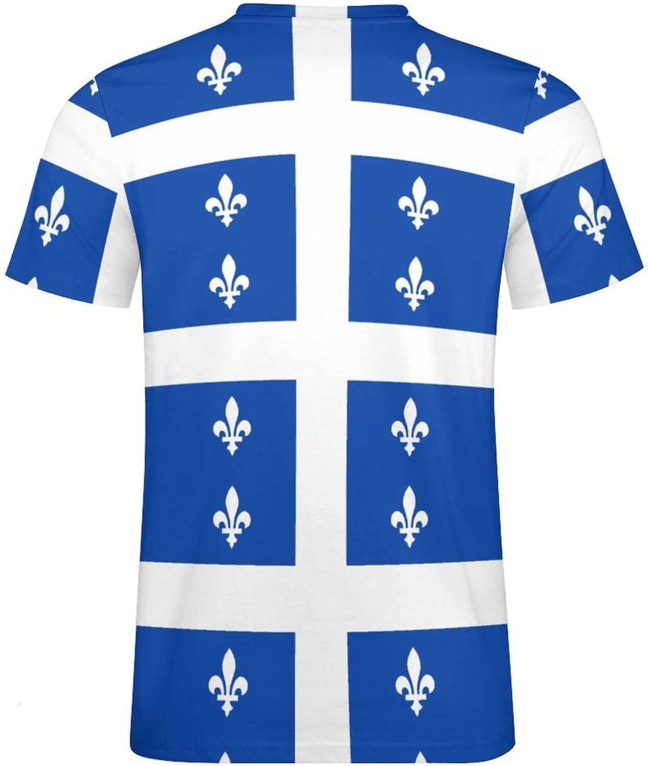 Mens T shirt Flag of Quebec Cotton T-Shirt 3D Printed Casual Shirt Men's Crew Neck T-Shirt tee Casual tops summer clothes All-in-one fashion cool