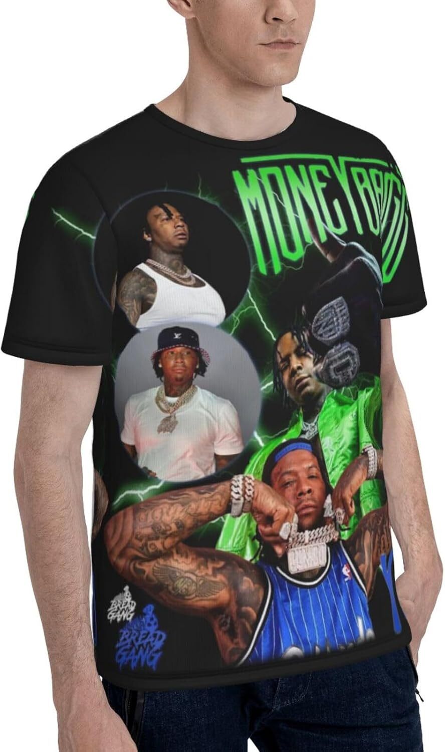 Mens T shirt Shirt Mens 3D Printing Fashion Black tee Casual tops summer clothes Hip hop trend cool breathable