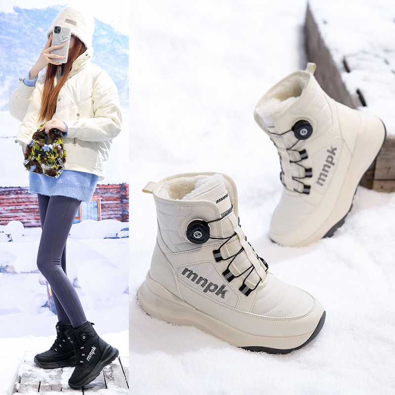 free shipping new designer men womens winter couple snow mens plush thick warm cotton shoes short boots a6bc