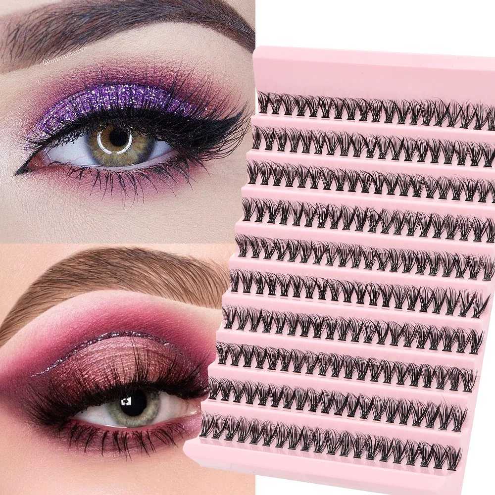 48/160/200Pcs cluster eyelash extension 10-40D 0.07C natural style personal eyelash handmade eyelash bundle fluffy eyelashW241024