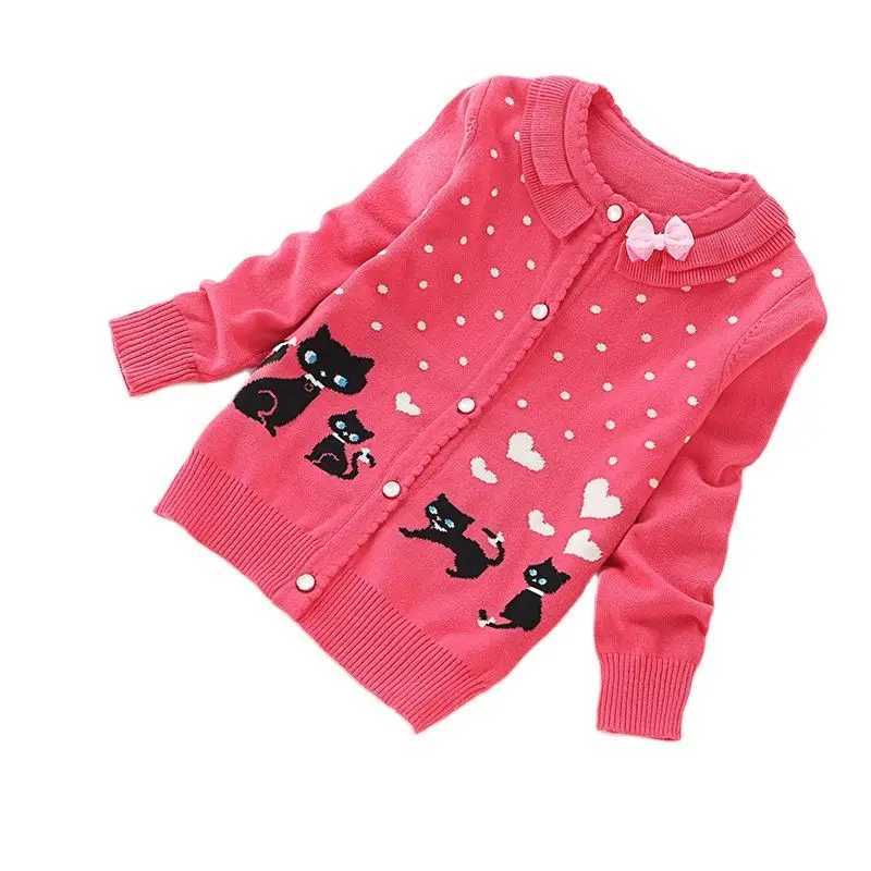 New fashion childrens cardigan wool sweater girl cute cotton sweater 3-16 years old childrens fashion cotton cardigan wool sweater K8518 W241025
