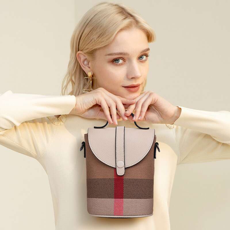 Designer Bag Mini Lattice Canvas Crossbody Ladies Bag Leather Zipper Mobile Phone Bag Fashion Handbag Women Casual Small Shoulder Bag tote bag purse l