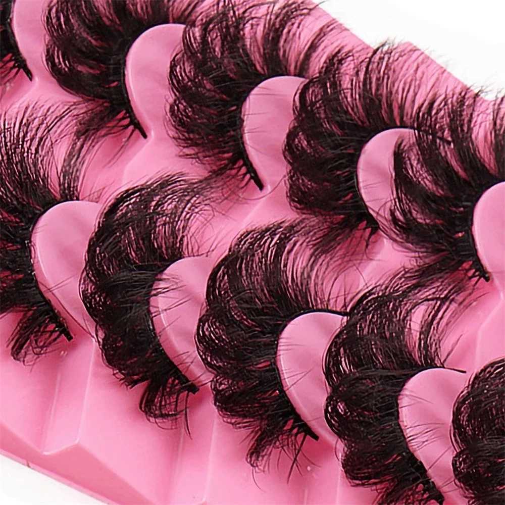 7 pairs of 3D mink eyelashes loose Russian curls fluffy natural false eyelashes thick dramatic mink eyelashesW241024