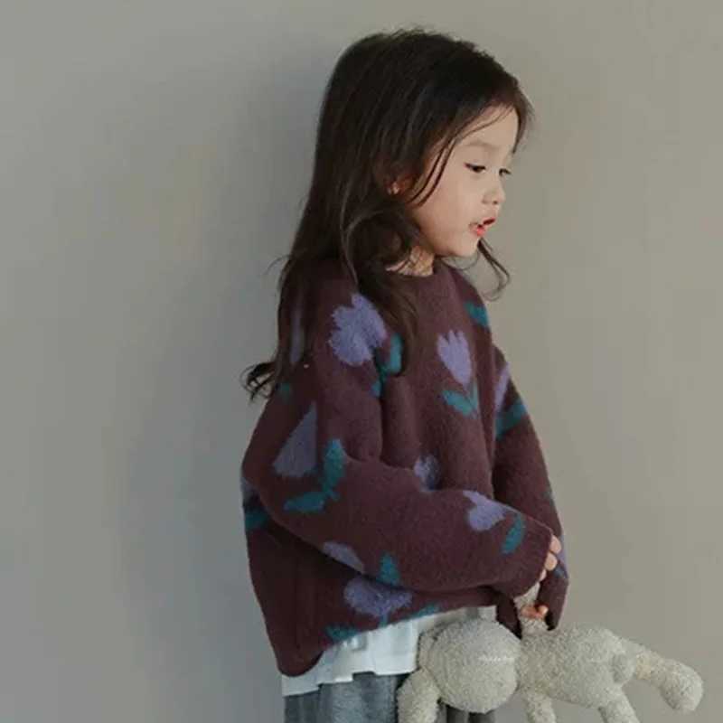 2024 New Knitted Womens Fashion Childrens Dark Coat W241025