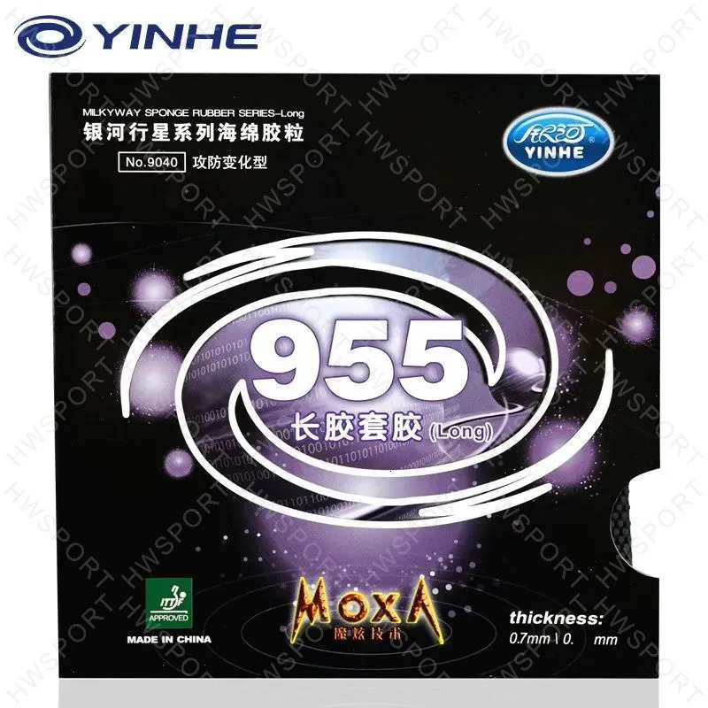 YINHE 955 Table Tennis Rubber Long Pimples Antispin Ping Pong Sheet OX07mm Sponge 241024