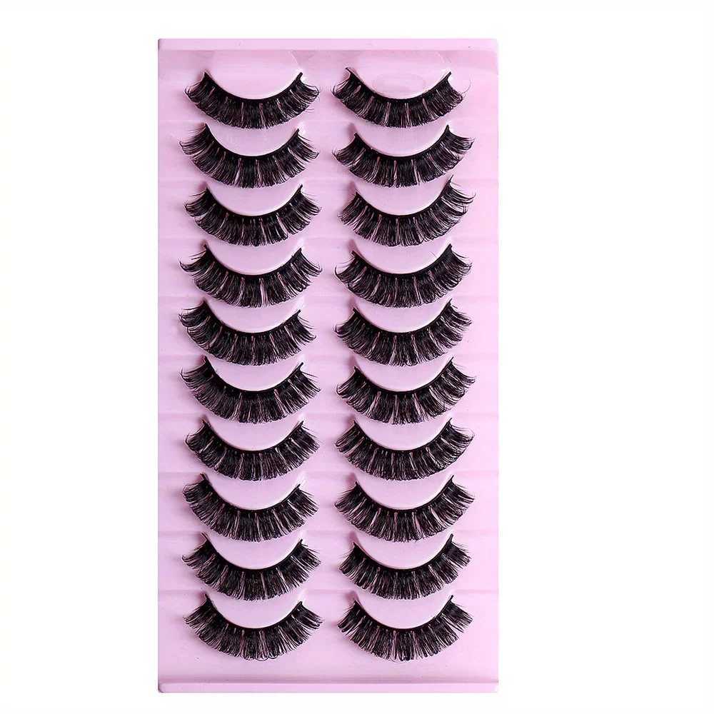 10 pairs of 3D mink eyelashes from Russia can be reused. Fluffy Russian striped eyelash extensionsW241024