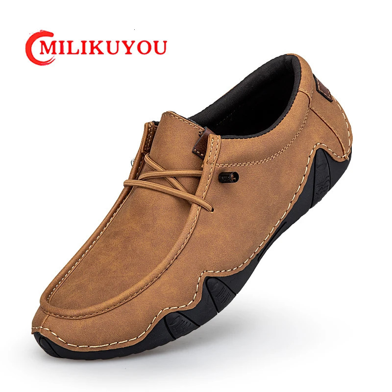 Mens handmade leather shoes lightweight driving shoes comfortable casual shoes mens sports shoes Tenis shoes 39-48 241024