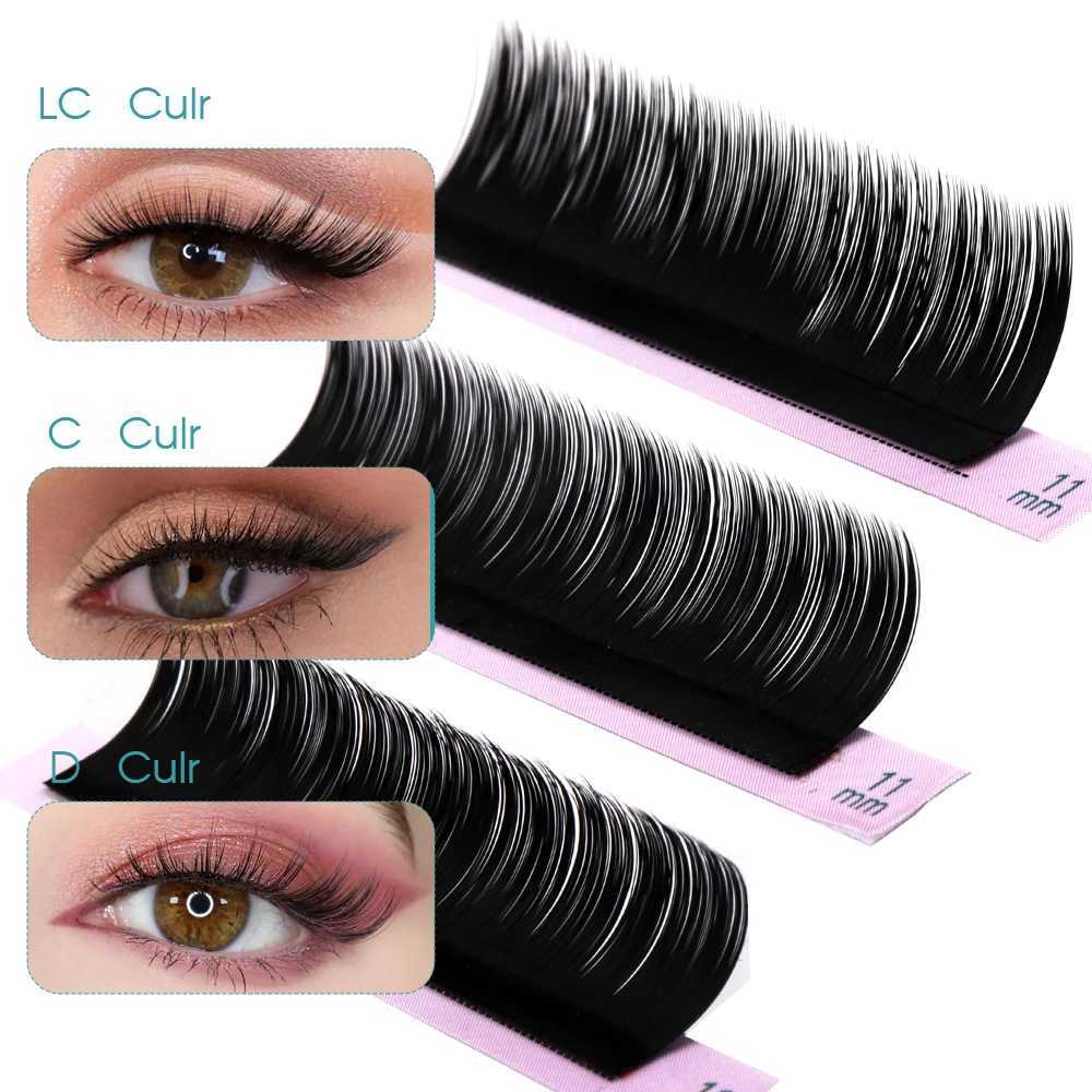Gemerry LC Curly Fox Eyelash Extension mink Silk Tilt 115 Manga Single Eye Flying Style Camellia Personal Eyelash Makeup ToolW241024