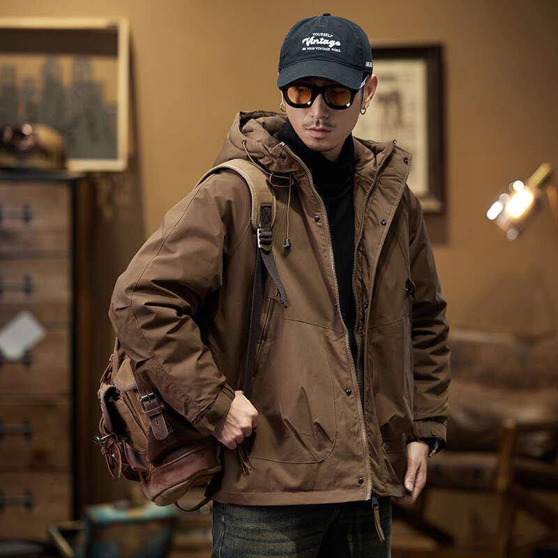 Winter New American Cargo Down Men's Winter Jacket Outdoor Waterproof Warm Removable Inner Er Three-In-One Stormtroope